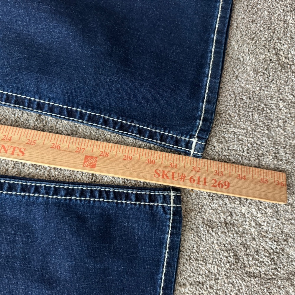 Miss Me Chloe Bootcut Jeans 29 Dark Wash Thick Stitch Embellished Rhinestones - Picture 7 of 9